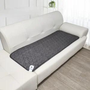 한일온열기 50x140CM 쇼파용 전기방석 NEW BLACK 3인용 온열 카본 탄소 미니 보온방석 워셔블 세탁가능 전자파안심