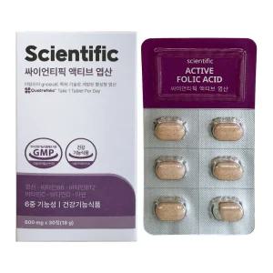 싸이언티픽 액티브 엽산 600mg x 30캡슐 1개 / 써클