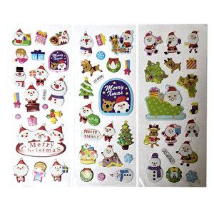 크리스마스 입체스티커 cn/성탄 데코 산타선물포장 카드 다이어리 장식 악세사리 공예 만들기재료