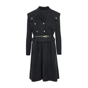 [JJ지고트](광주신세계)더블버튼 니트 플레어 원피스 GPBN1OP411