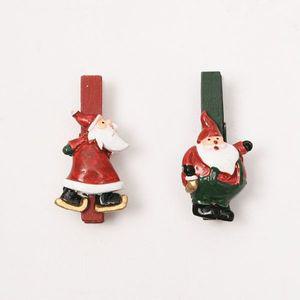 [핫트랙스]크리스마스 데코 가랜드 산타 집게 트리 장식 클립