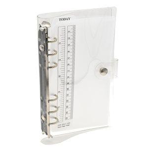 TSUKURIRO 시스템 수첩 B6 바이블 사이즈 6홀 PVC 투명 바인더 클리어 링 클리어