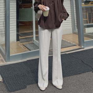 부츠컷 롱 슬랙스 스판 정장 바지 여성 빅사이즈