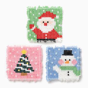 크리스마스 스킬 자수 털실 십자수 만들기 꾸미기 성탄절 산타 트리 눈사람 돌봄 키트 세트 특별한 실꿰기 취미 선물 겨울 집중력