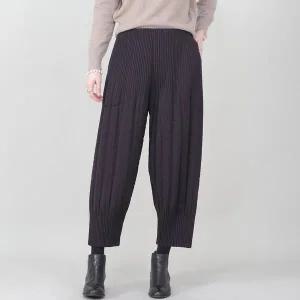 애비뉴투지 엄마옷 누빔 플리츠 솜 패딩 여성 겨울 허리밴드 주머니 배기 바지 P12