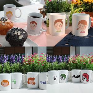 가족 캐릭터 이름 머그컵