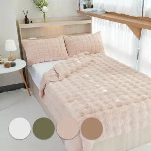 더보드라 극세사 버블웨이브 양면담요 밍크 빅사이즈 이불 블랭킷