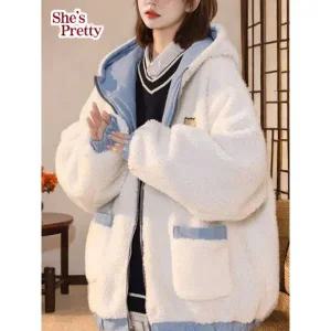 [하프클럽/쉬즈프리티]토스리버시블(양면)양털코트