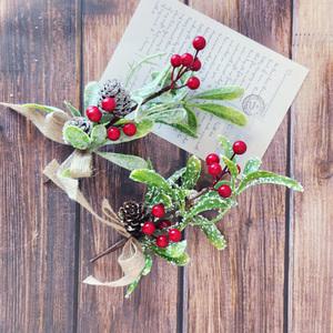 리본솔방울열매가지 크리스마스조화 트리 리스 만들기조화