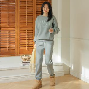 [핑크시슬리] SET/에이자수 기모 핀턱 조거 트레이닝세트