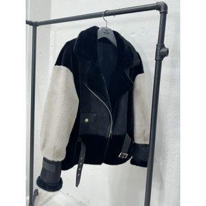 [금강모피]금강 자체제작 페이크퍼 오버핏 투톤 더블 무스탕자켓 CLJ-220