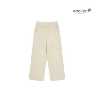 [에꼴리에]여자 겨울신상 면벨로아 본딩 와이드바지(24D1254)_CC