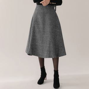 [시크라인] (~XXL까지) 로우드 트위드 셋업 플레어 스커트 겨울 코디 오피스룩 하객룩 연말룩 모임룩 파티룩 빅사이즈