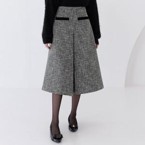 [시크라인] (~XXL까지) 레이체 핀턱 트위드 스커트 겨울 코디 오피스룩 하객룩 연말룩 모임룩 파티룩 빅사이즈
