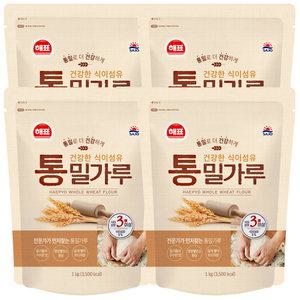 사조 해표 통밀가루 1kg x 4개