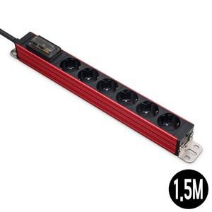 [하프클럽/알티피아]멀티탭 고용량 누전차단 콘센트 6구 1.5M (레드)