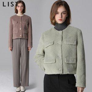 [리스트] 플랩 부클 라운드넥 재킷