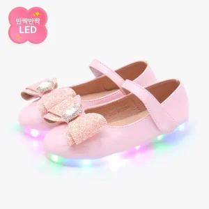 [키펀트] LED 크리스탈 파티클 여아 구두