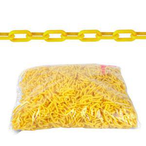 사슬 라콘 차단줄 연결줄 가이드 체인고리 황색 50m 잠금 걸고리 체인 주차금지 안전