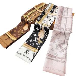 [명품]  모노그램 컨피덴셜 방도 스카프 블랙 브라운 핑크 데님그램 핑크 듄