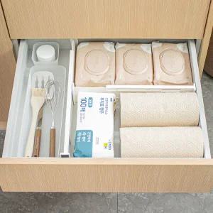 소형+대형 간편설치 이지 핏 길이조절 서랍 칸막이 양말 주방 서랍정리 파티션