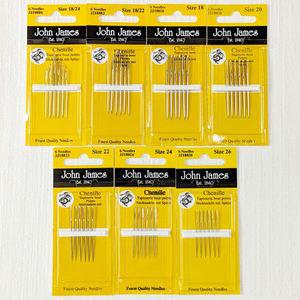 존제임스 셔닐 바늘세트 18호 20호 22호 24호 26호 리본자수 울사바늘