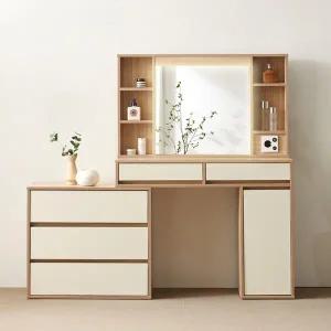 파로마 이즈 나단 LED 확장형 수납거울 화장대 IJL028