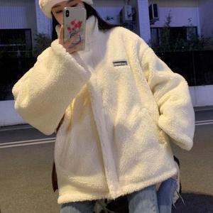 오버핏 포근한 빅사이즈 캐주얼 아우터 양털 점퍼