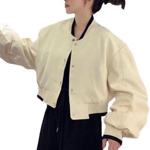 여자 패션 항공점퍼 크롭 아우터 신상 잠바 배색