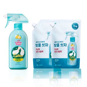 코튼풋 발을씻자 풋샴푸 레몬민트향 본품 510ml + 리필 500ml 2개