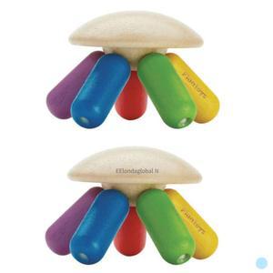 플랜토이즈 원목 유아 아기 장난감 플레이 해파리 X2