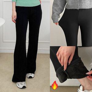 제니유 여성 겨울 밍크 기모 스판 밴딩 부츠컷 팬츠