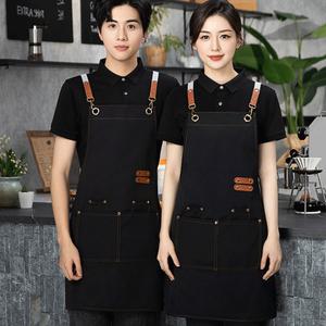 프리미엄 카페 앞치마 베이킹 목공 데님 식당 앞치마