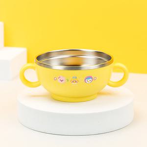 뽀로로 더볼 항균 식기세척기용 스텐양수볼L 이유식볼 아기 유아 밥그릇 죽 국그릇 손잡이