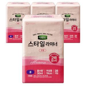 디펜드 스타일 라이너 여성 무향 롱 28개입 x4팩