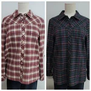 [올리비아하슬러] DP01 체크  남방  OHDWBL101 (S28449074)