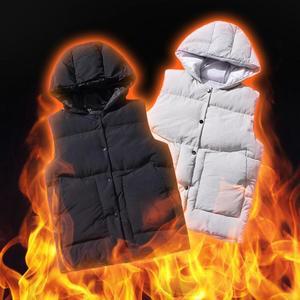 [BZJL9P4J_4C]데일리 후드 조끼 간절기 경량 방한 남녀공용