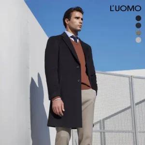 워모 남성 울 캐시미어 블렌딩 패디드 체스터코트