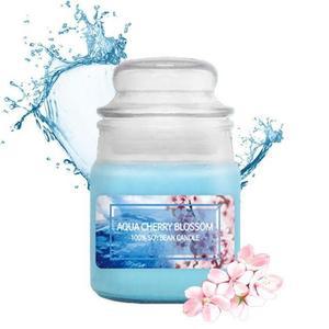 [BZF76864_51AJ]향초 소이캔들 유리병 90g 아쿠아체리