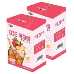 지노 아이스 복숭아 100T X 2개 아이스티 홍차 일회용