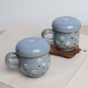 뚜껑 집들이선물세트 도자기머그컵 350ml 티컵 머그컵 선물 카페라떼잔 머그컵세트 머그