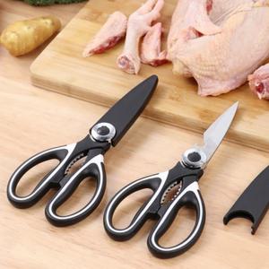 고급 스텐 주방가위 고기 뼈가위 보호케이스 톱니 삼겹살 대게 캠핑 다용도 강력한