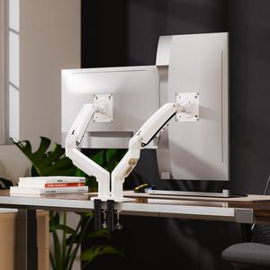 노스바유 NB F160D 듀얼 모니터암 거치대 화이트