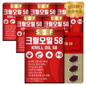 순수식품 크릴오일 6박스(180캡슐) / 인지질58% 이상원료 크릴오일58