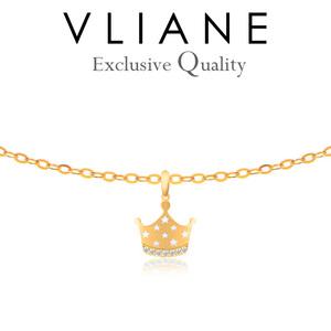 [VLIANE 브리앙] 18K 황금 왕관 아기 목걸이 (미아방지)