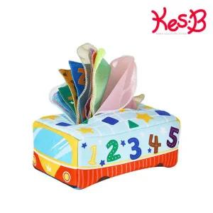 [캐스B] 튼튼 티슈촉감놀이(2591) 휴지뽑기 장난감 바스락 티슈박스 돌 아기 소근육