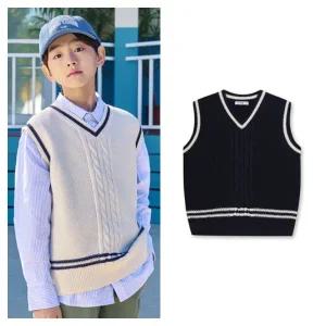 [대구백화점] [탑텐키즈]공용) 케이블 스웨터 베스트(MKF1ES3201)