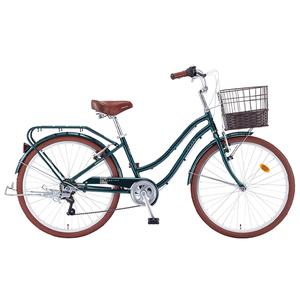 2025년형 스마트 26 클라라 7단 알루미늄 프레임 여성용 바구니 자전거 무료 완조립