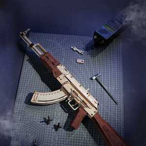 조립식 나무권총 고무줄총 장난감 소총 AK47 서바이벌