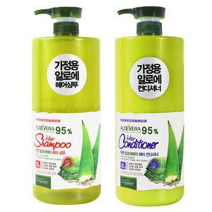 상쾌 알로에향 온가족 모두사용 헤어세트 샴푸1+린스1